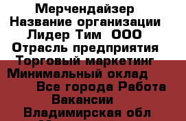 Мерчендайзер › Название организации ­ Лидер Тим, ООО › Отрасль предприятия ­ Торговый маркетинг › Минимальный оклад ­ 23 000 - Все города Работа » Вакансии   . Владимирская обл.,Муромский р-н